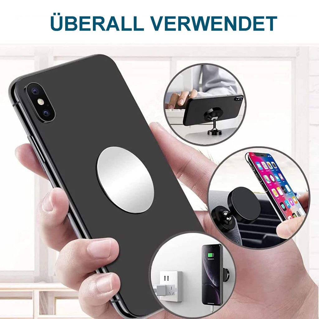Metallplatte Metallplättchen Selbstklebend, 6 Stück Handy Produktbild 2