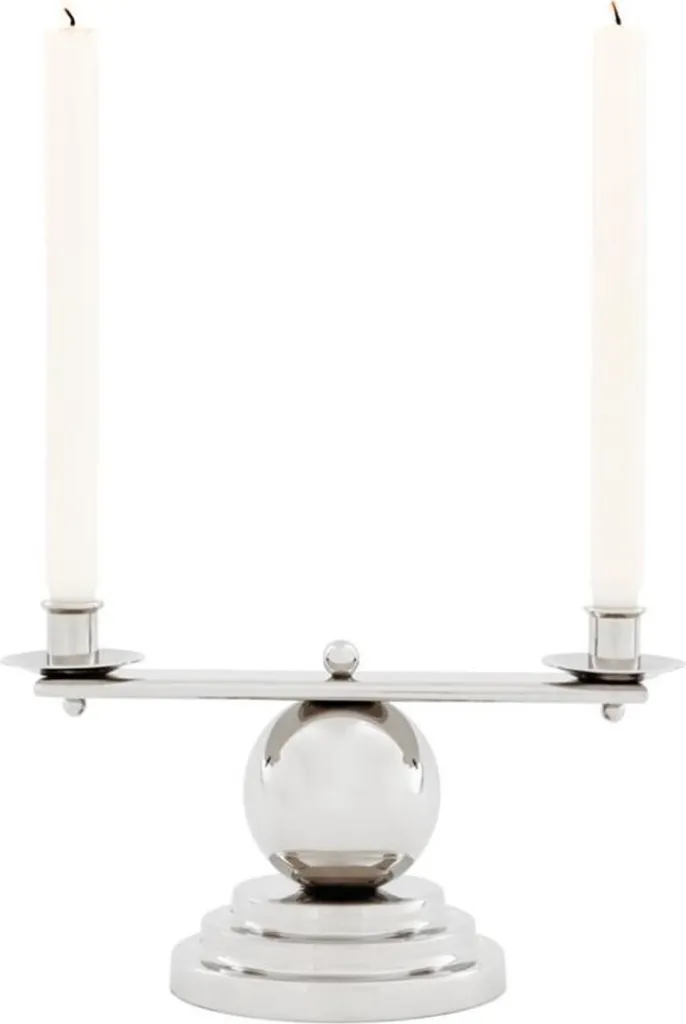 Casa Padrino Chandelier de luxe Argent 34 x 16,5 cm Design Baroque
