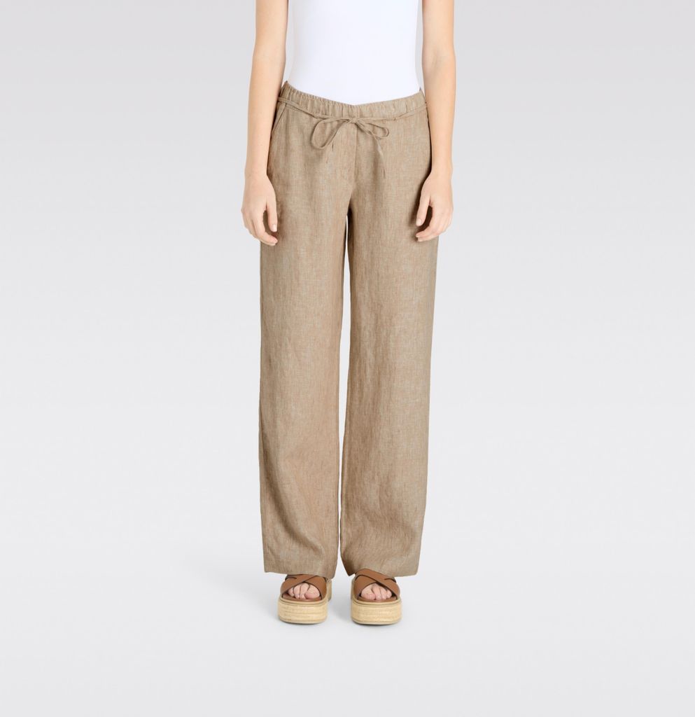 - MAC JEANS - CHIARA BELT, Pure linen - Wide Fit - Produktbild 