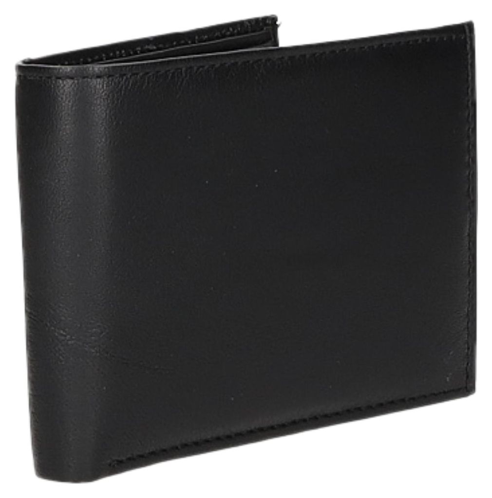 Ledergeldbörse Portemonnaie Brieftasche Rindleder Schwarz Produktbild 