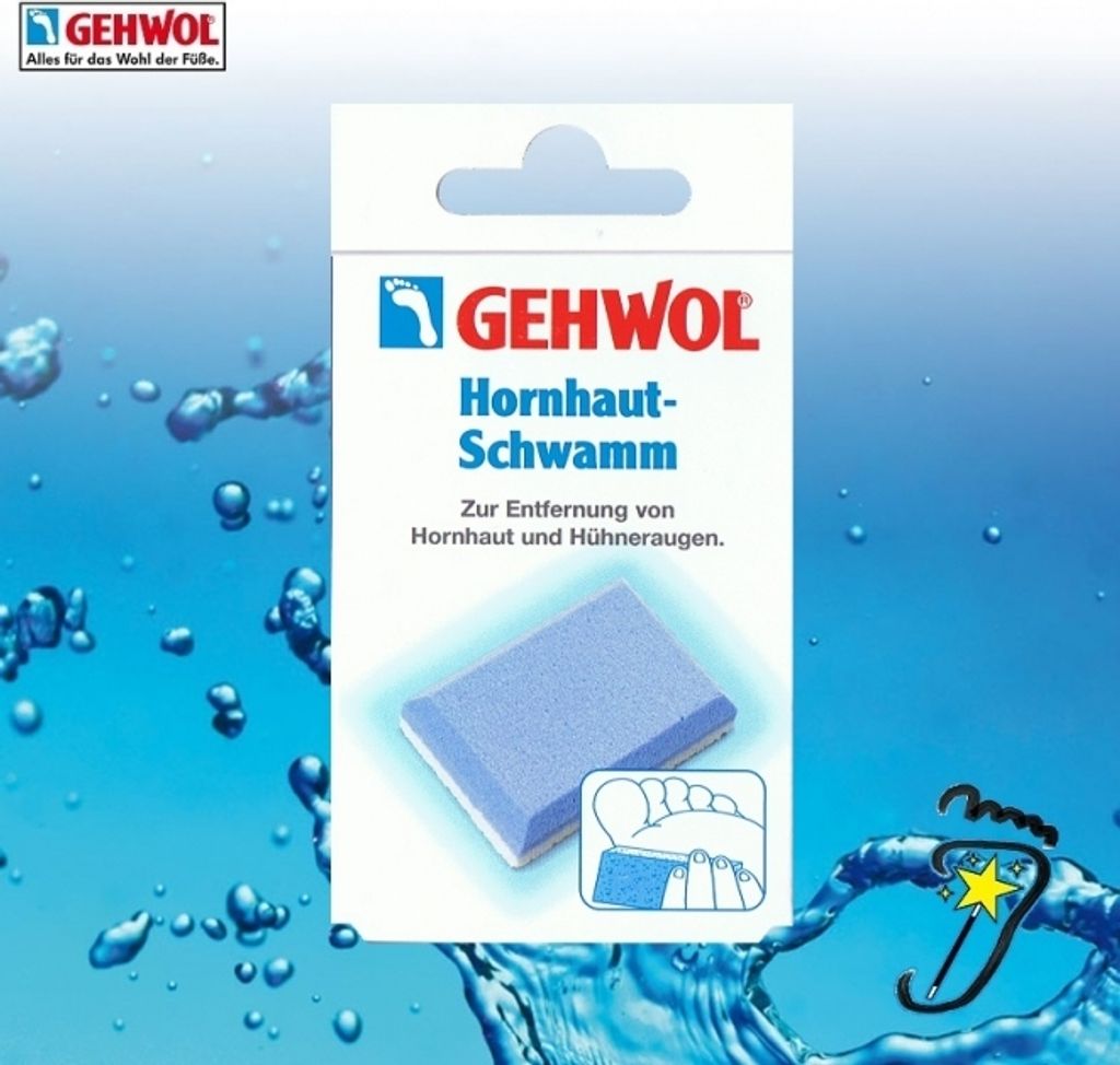 Gehwol Hornhautschwamm mit grob- und feinporiger Beschaffenheit und 2-facher Wirkung, 1 Stück
