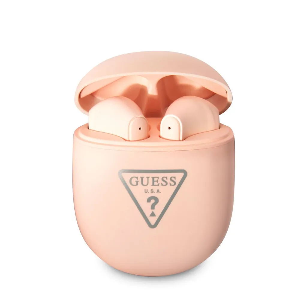 Auricolari Guess Rosa Triangle Logo: Eleganza Wireless TWS
