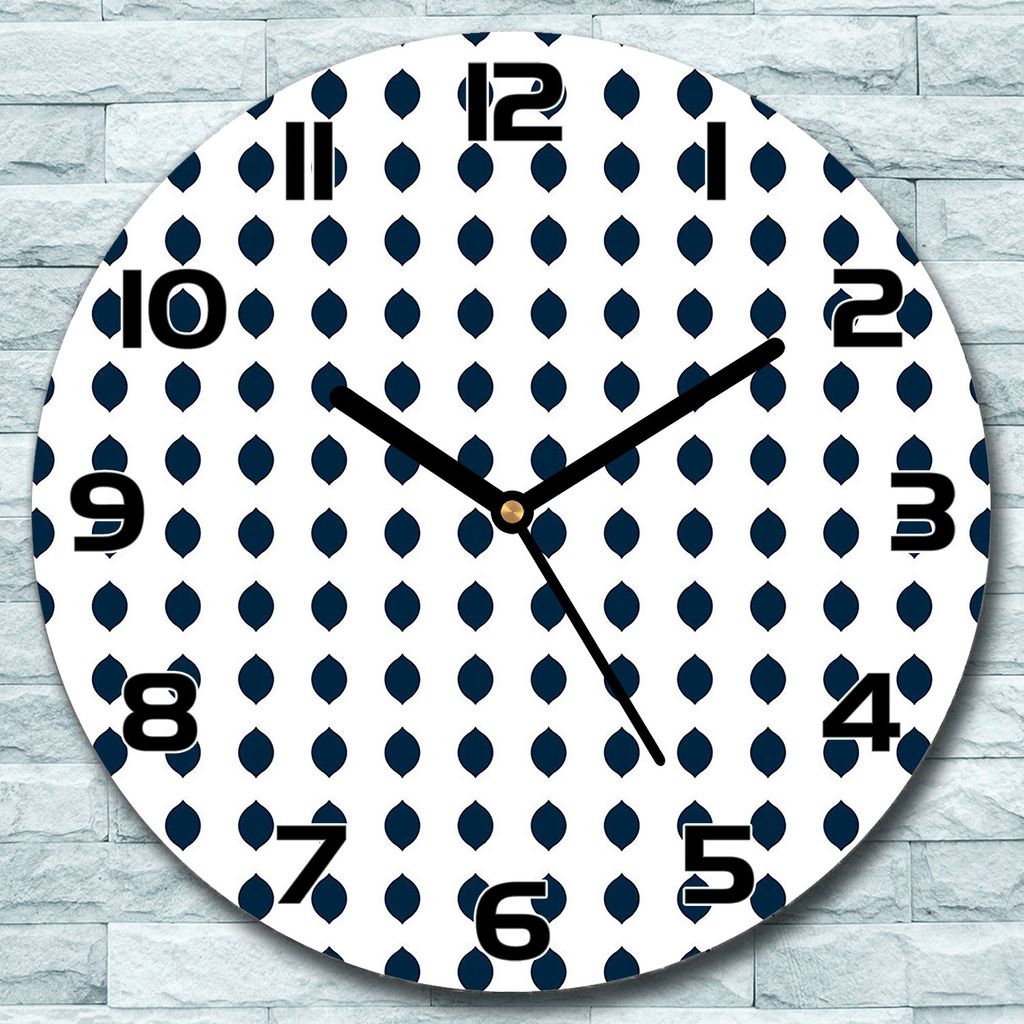 Wanduhr aus Glas Rund fi 30 Regelmäßige Formen Quarz Deko Produktbild 