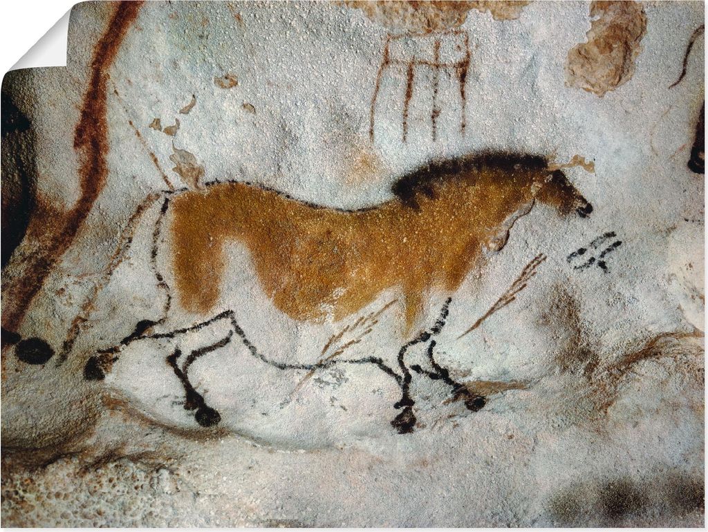 ARTland Poster Höhle von Lascaux, Chinesisches Pferd Größe: 60x45 cm