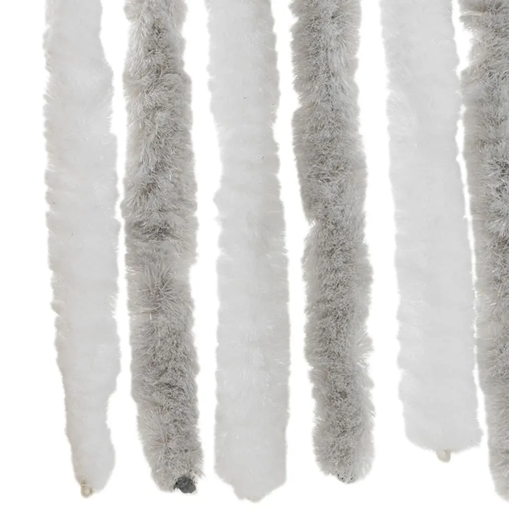 Solution anti-mouches rideau chenille gris blanc 118x220 cm sans bruit - 6