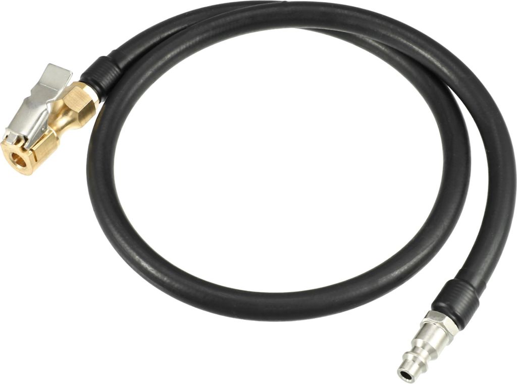 Universaler Aufblasbarer Luftpumpenschlauchadapter Reifenventil-Aufblasadapter mit Verriegelungsluftkupplung, 80 cm Schlauchlänge, geschlossen, Ku...