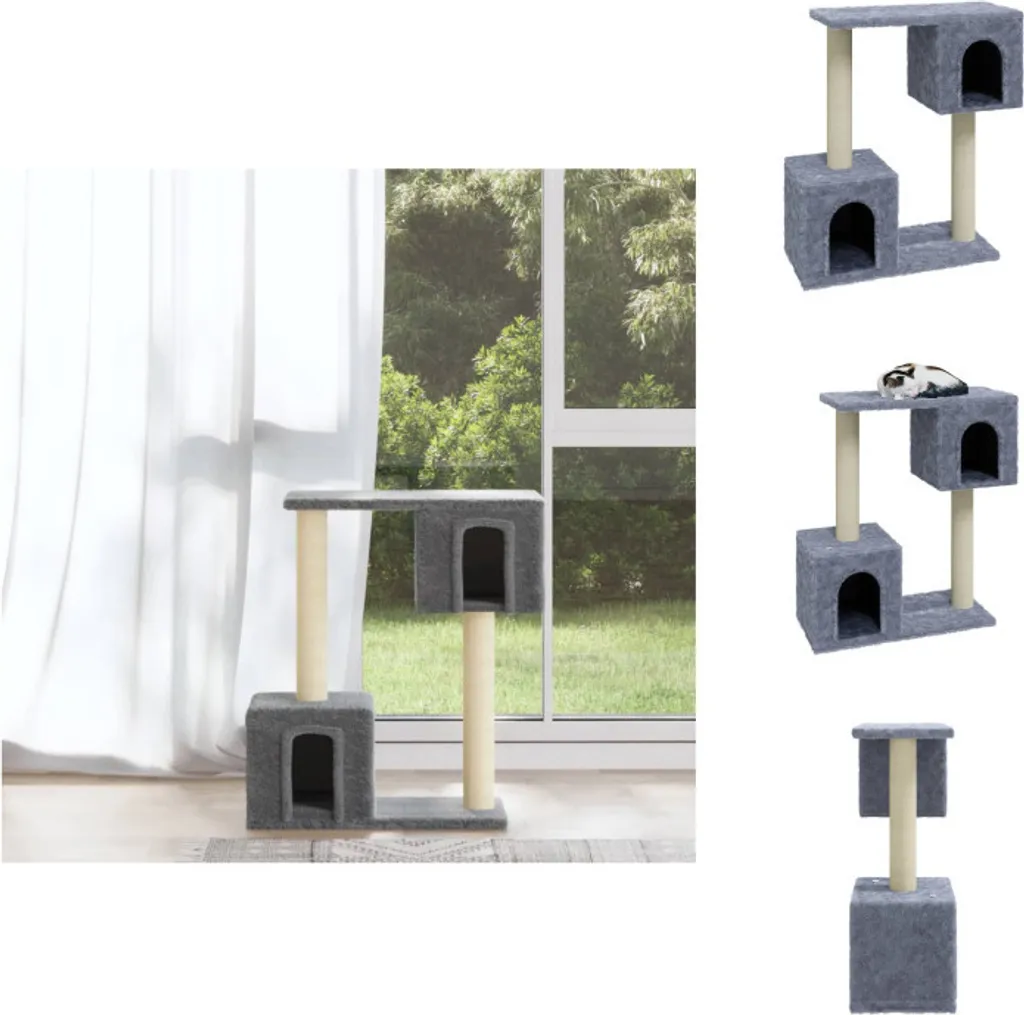 Tiragraffi vidaXL Grigio 60cm: Stabilità e Comfort per Gatti Domestici