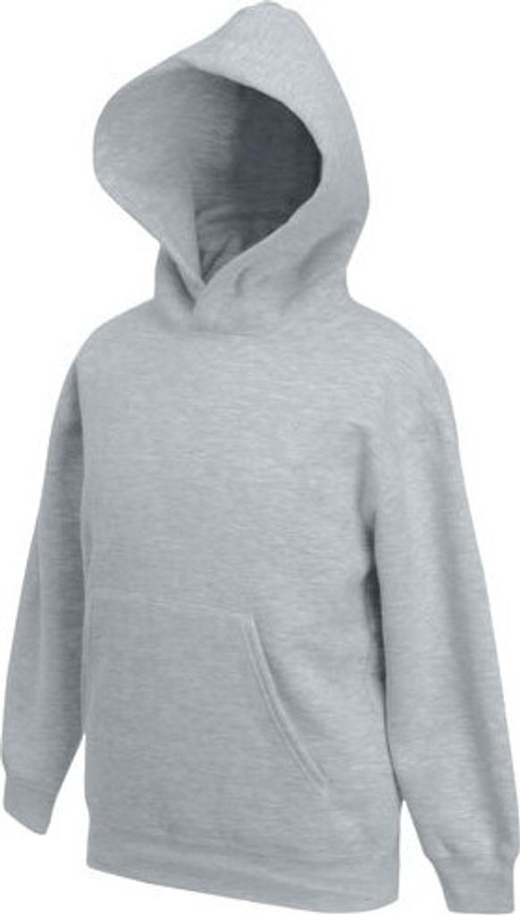 Fruit of the Loom - Kids Classic Hooded Sweat - Heather Grey - 164