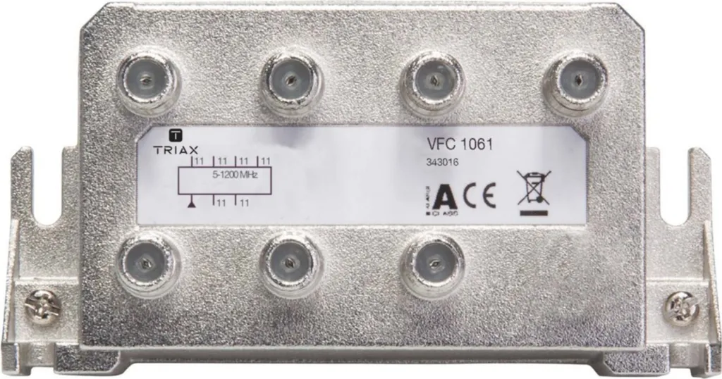 Répartiteur TV 6 voies TRIAX VFC 1061 pour corriger les pertes de signal