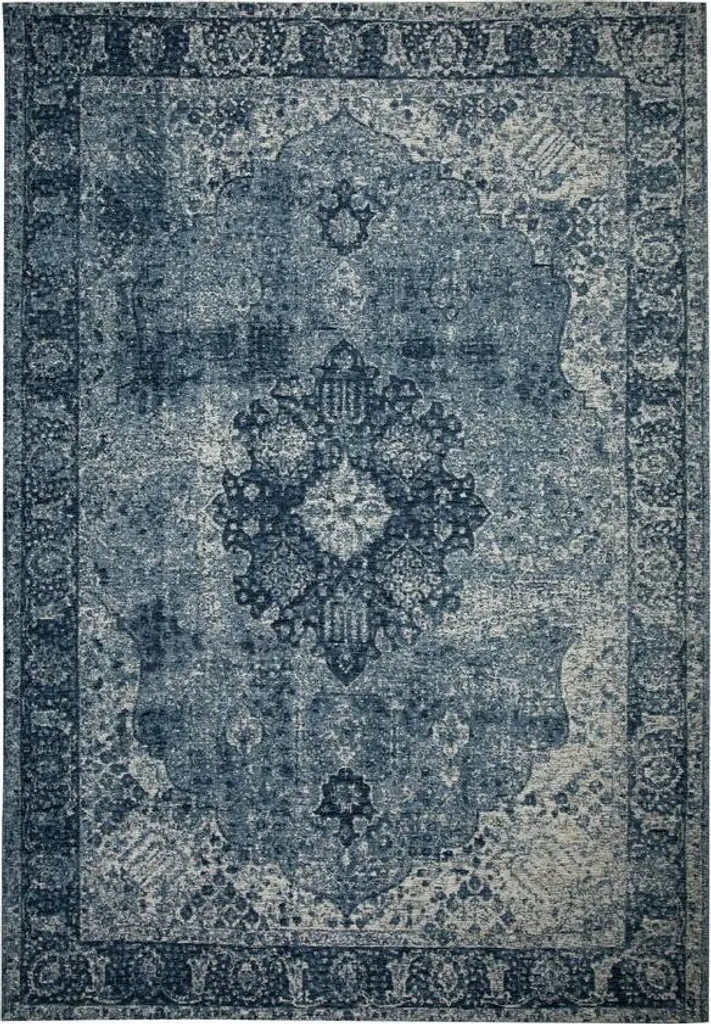 Tapis Bleu Manhattan Antique Blue 120x170 cm - Fibre Douce et Robuste