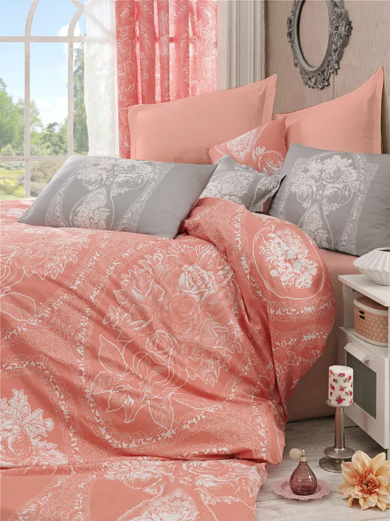 L'Essentiel Linge de Maison, Adal- PRL6843, Arancione, Copriletti, 100% cotone rinforzato