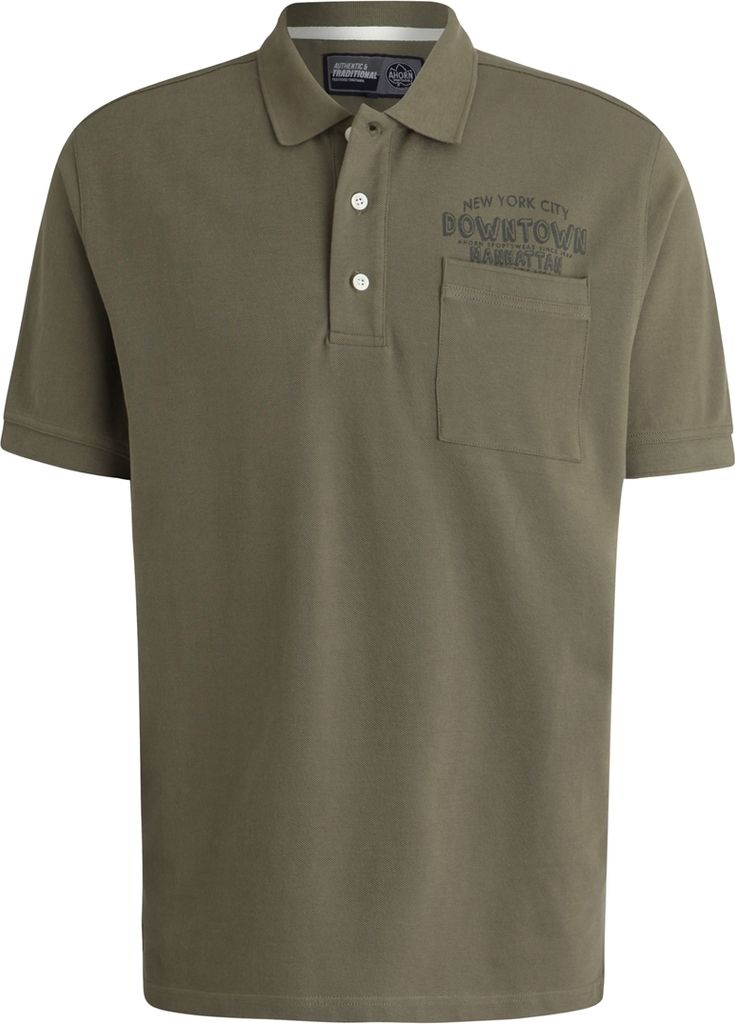 Übergrößen Poloshirt AHORN SPORTSWEAR South Side dusty oliv 3XL