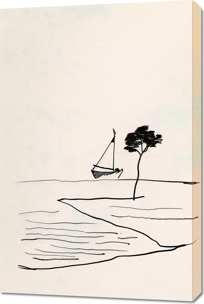 Quadro Mare 60x90 cm su Telaio Legno - Tranquillità Costiera Online