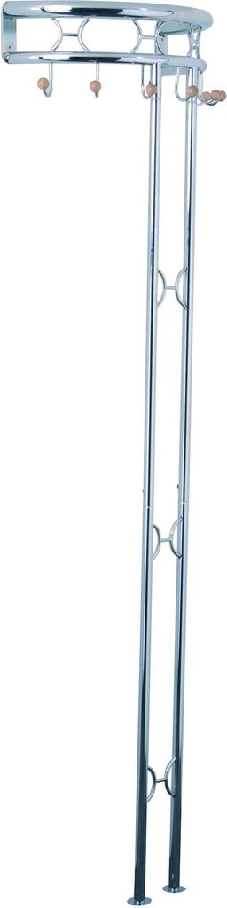 Haku Wandgarderobe, chrom - Maße: 51 cm x 28 cm x 180 cm; 89272