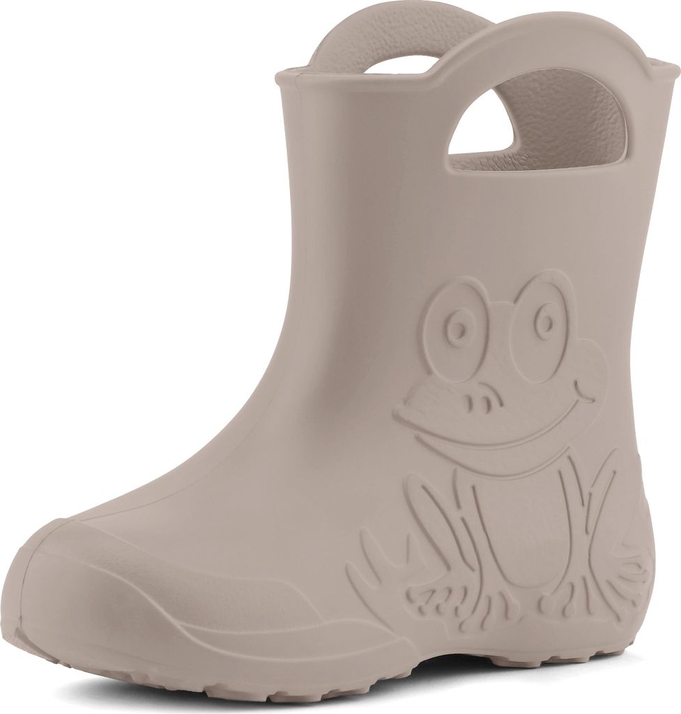 Ladeheid Eva Kinder Jungen Mädchen Gummistiefel Regenschuhe LA-CA-01 ( Hellbeige, 30/31 EU)