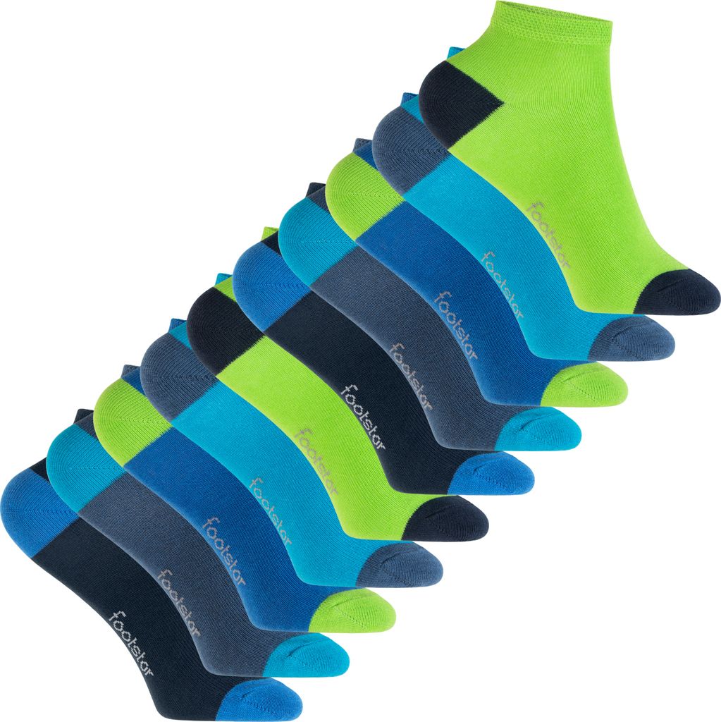 Footstar Kurze Baumwollsocken für Kinder (10 Paare) mit Produktbild 