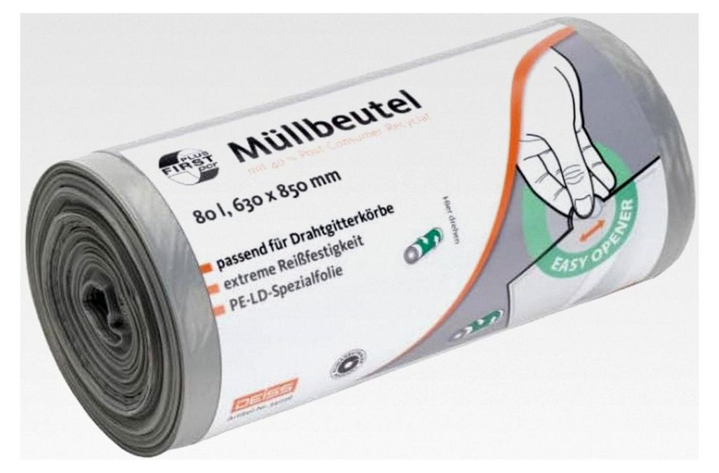 First Plus Pcr Müllsäcke 80 Liter, 34043 - Rolle / 80 Liter | Rolle (50 Stück)