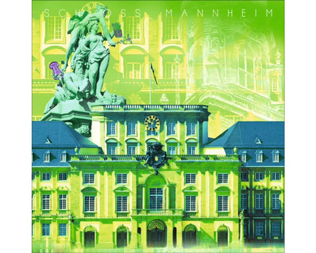 Glasbild Mannheim Schloss 50x50 cm