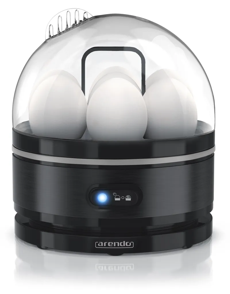 Arendo Sevencook 400W Scaldauova Inox | Cottura Precisa 7 Uova Nero