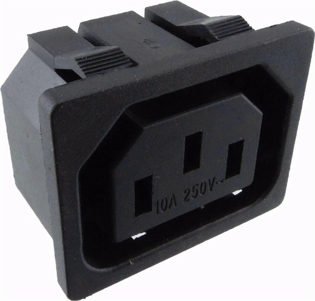 Kaltgeräte Steckverbinder Stecker C-13, Snap-In Kaltgeräte Stecker 10A/250V