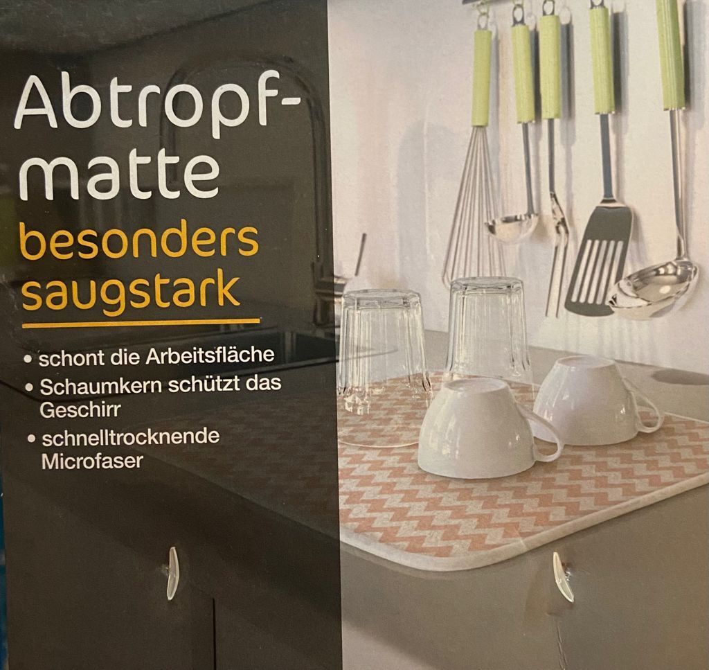 XL Abtropfmatte Geschirrabtropfmatte Barmatte Gläsermatte  Produktbild 