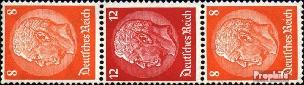 Briefmarken Deutsches Reich 1933 Mi S113 postfrisch Hindenburg WZ 2