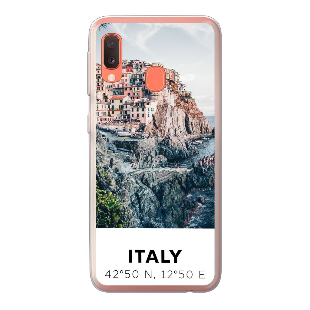 MuchoWow Handyhülle Schutzhülle Hülle für Samsung Galaxy A20e Cinque Terre - Italien - Amalfi - Meer Silikon Softcase Handy Hülle - Abdeckung