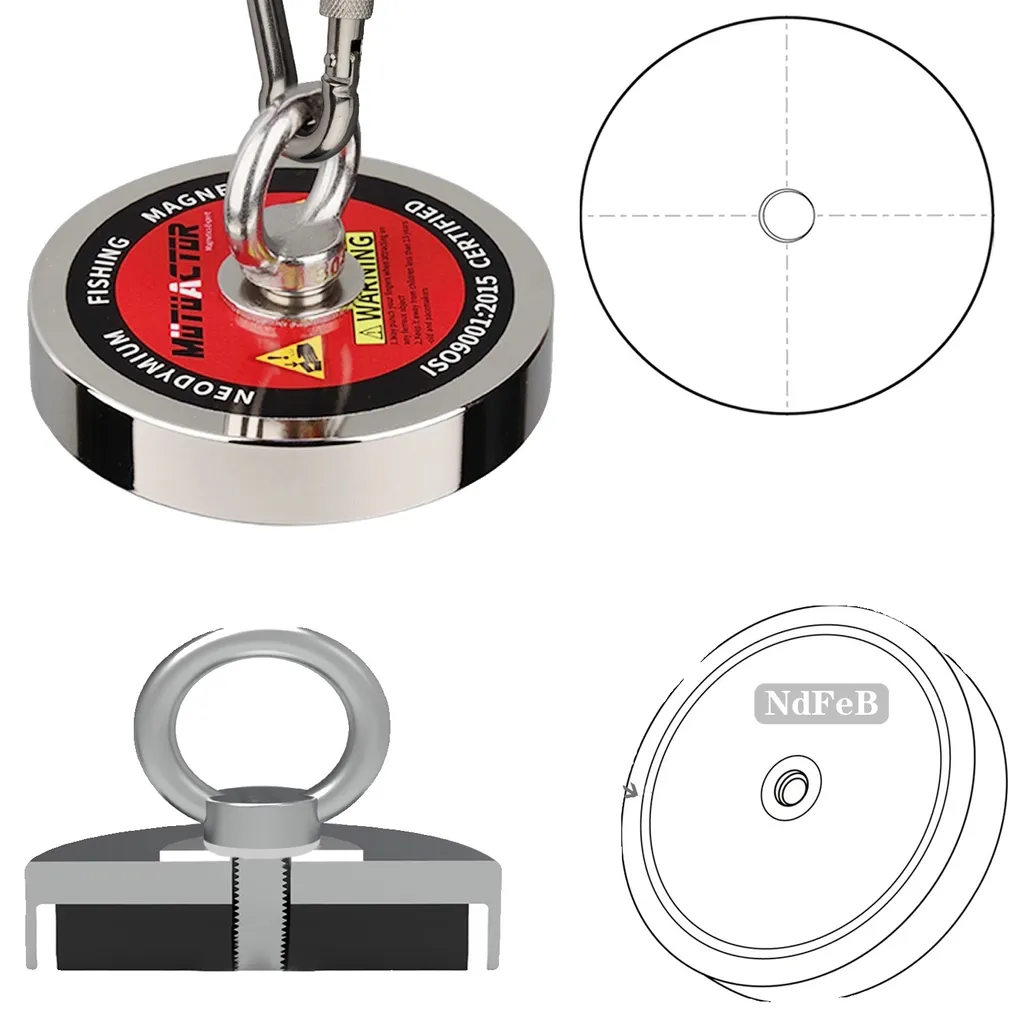 Magnete Pesca Neodimio 1300lb 107mm - Il Top di Gamma al Miglior Prezzo