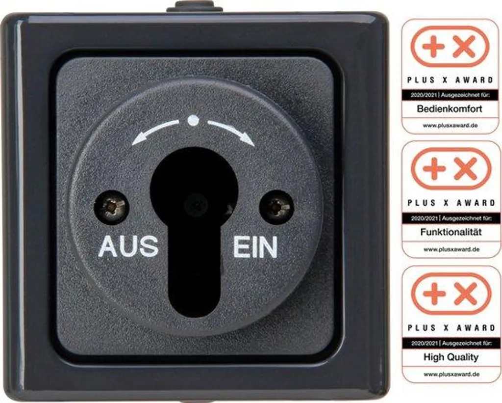 Interrupteur électrique IP44 noir étanche pour extérieur et garage