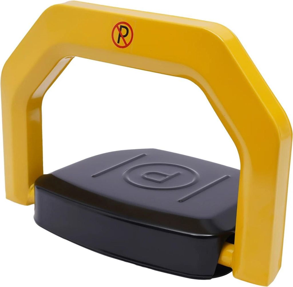 Automatische Parkplatzsperre - Funk-Parkbügel - IP67 - 30 m Reichweite - 180° Antikollisionsschutz - 40 cm Hubhöhe - Legierter Stahl - Gelb