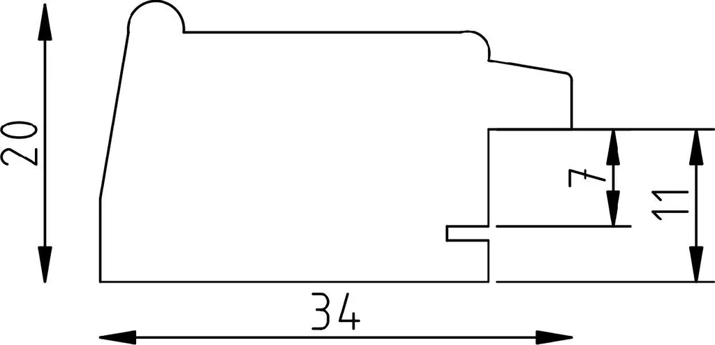 Offerta Cornice 27x48 Legno Marrone Profilo 64 - Prezzo Outlet - 4