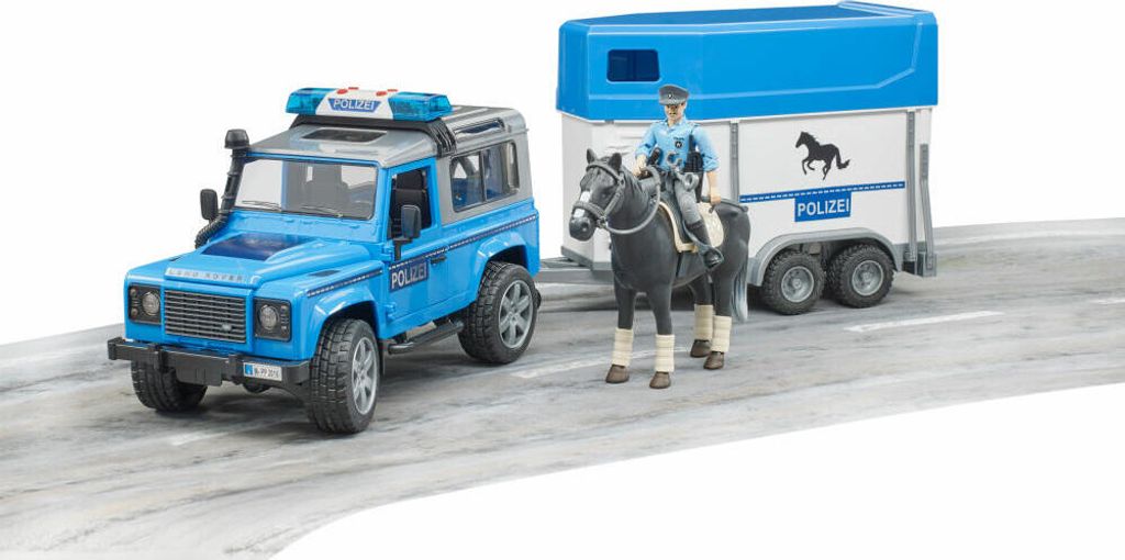 Bruder 02588 - Policejní vozidlo Land Rover Defender, kůň a Obrázek produktu 14