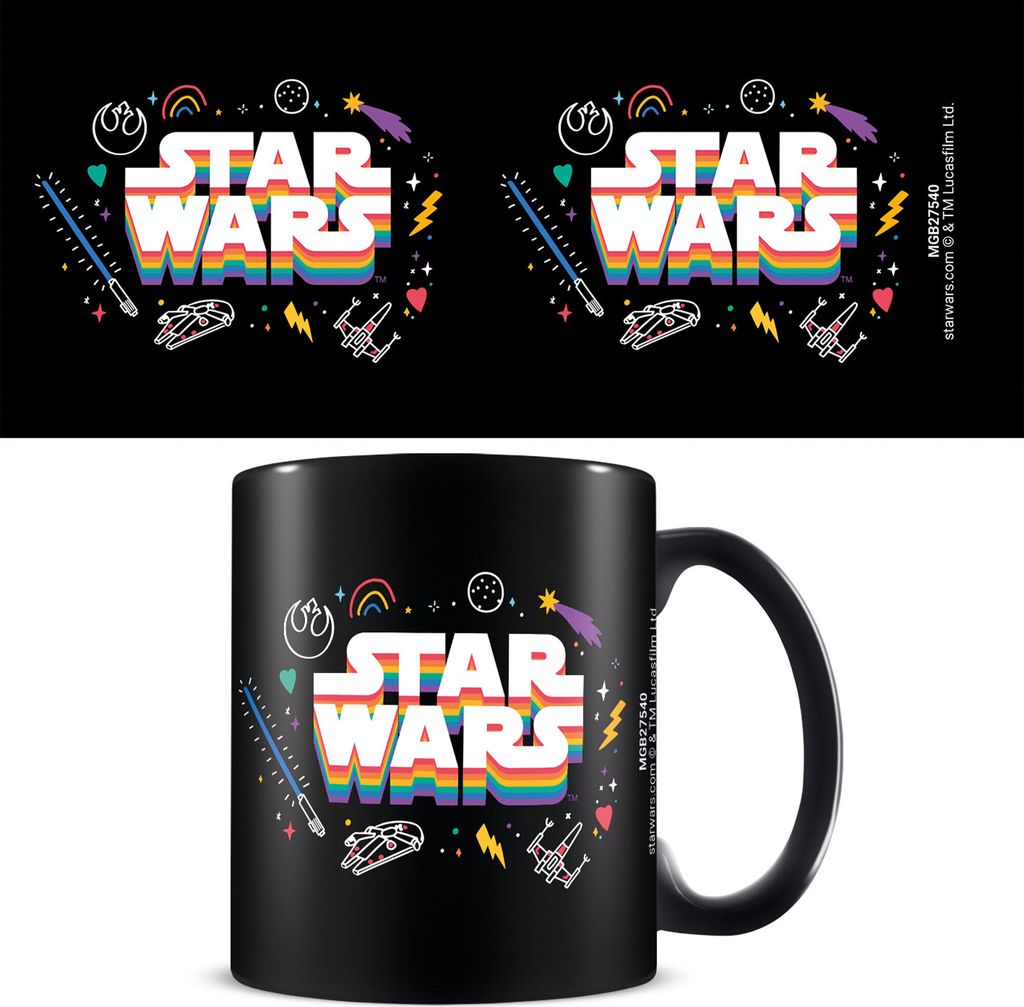 Star Wars - Lizenz Tassen 3D - Logo Rainbow - black