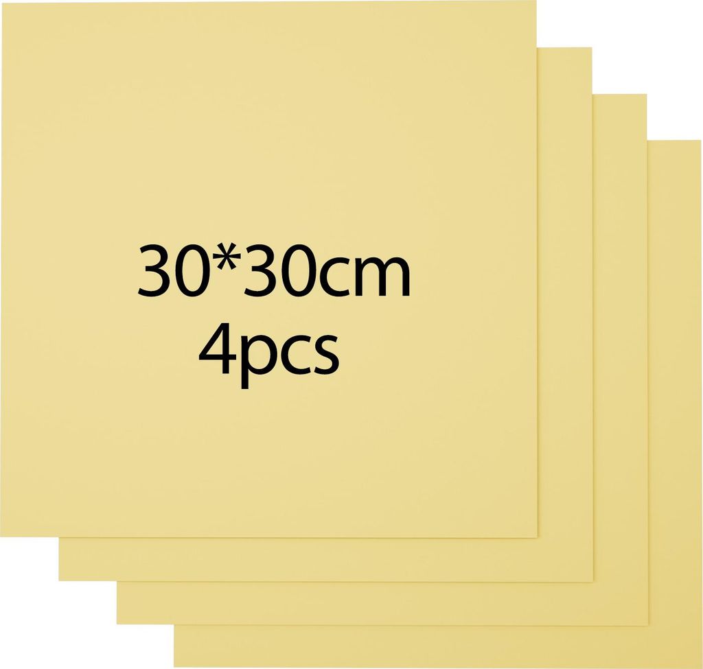 4 Stück 3mm 30x30cm farbiges Sperrholz ohne Lack für Modellbau, Laserschneiden und Gravieren, Gold