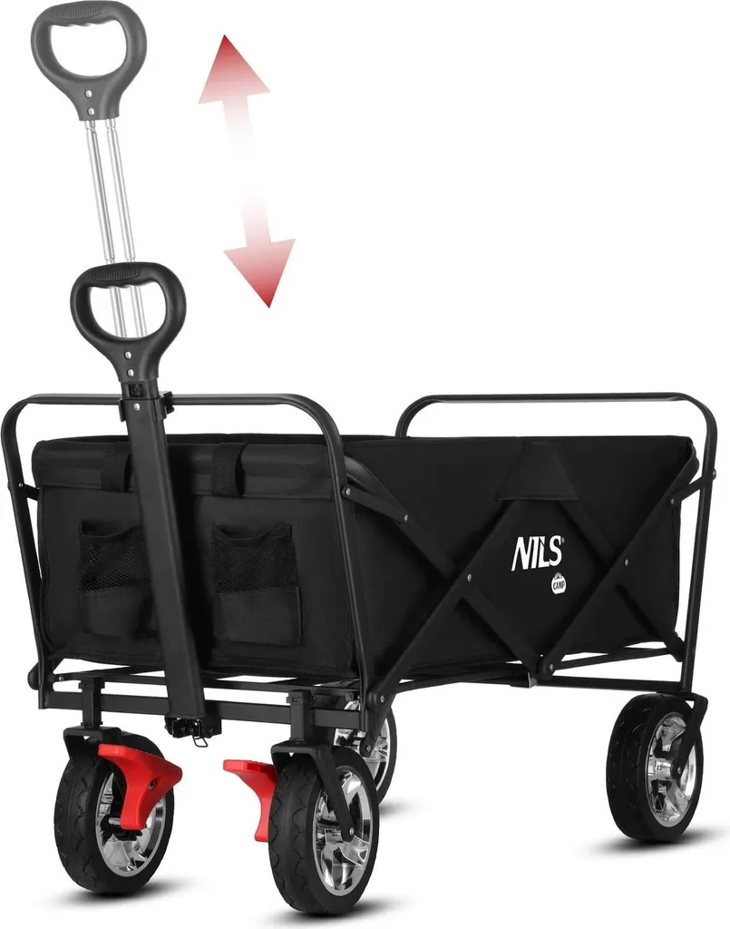 Wagon pliable 120 L haute capacité avec structure acier renforcée