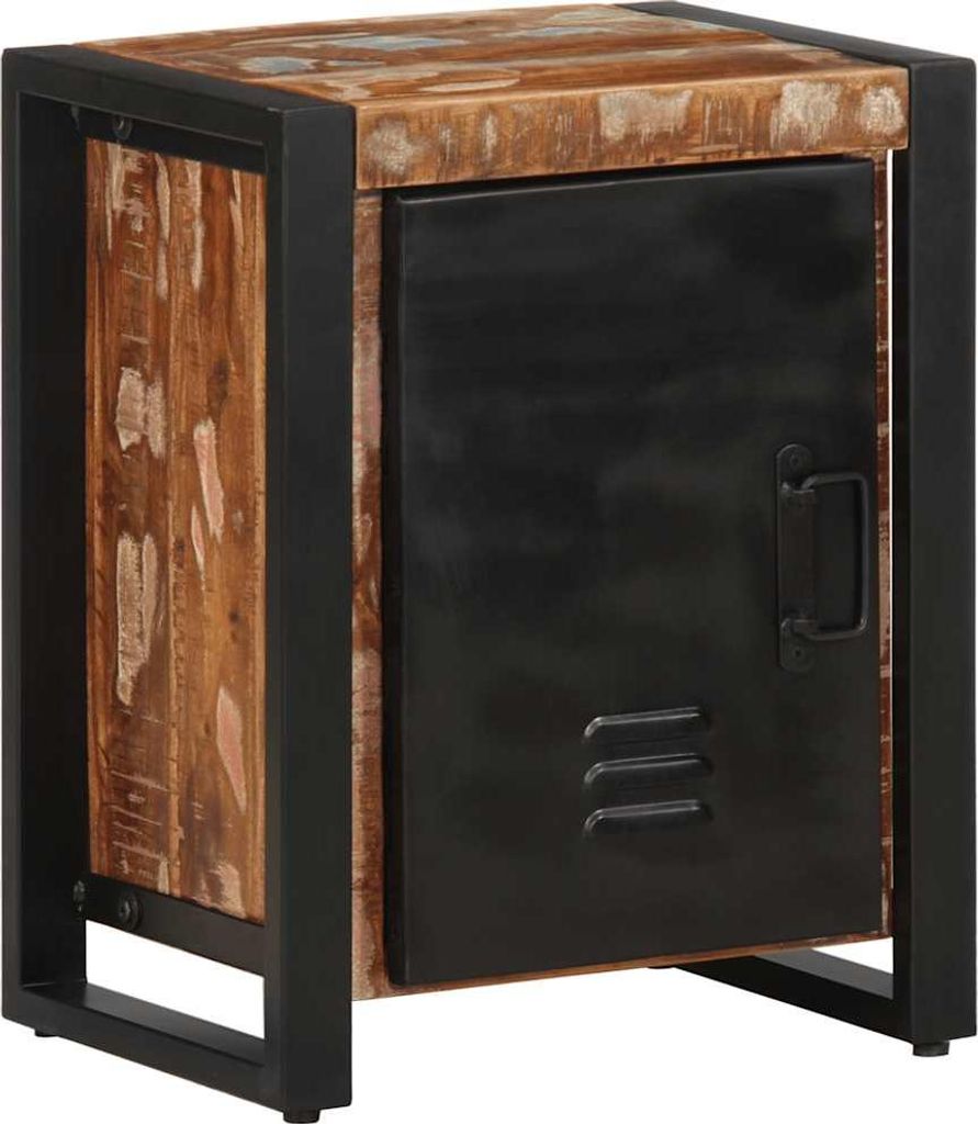 vidaXL Nachttisch Mehrfarbig 40x30x51 cm Altholz Massiv