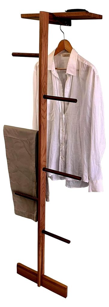 Stummer Diener aus Holz, Design Kleiderleiter, Herrendiener & Modern Stiller Diener für Damen und Herren, Dekoleiter, Kleiderständer, Schlafzimme...