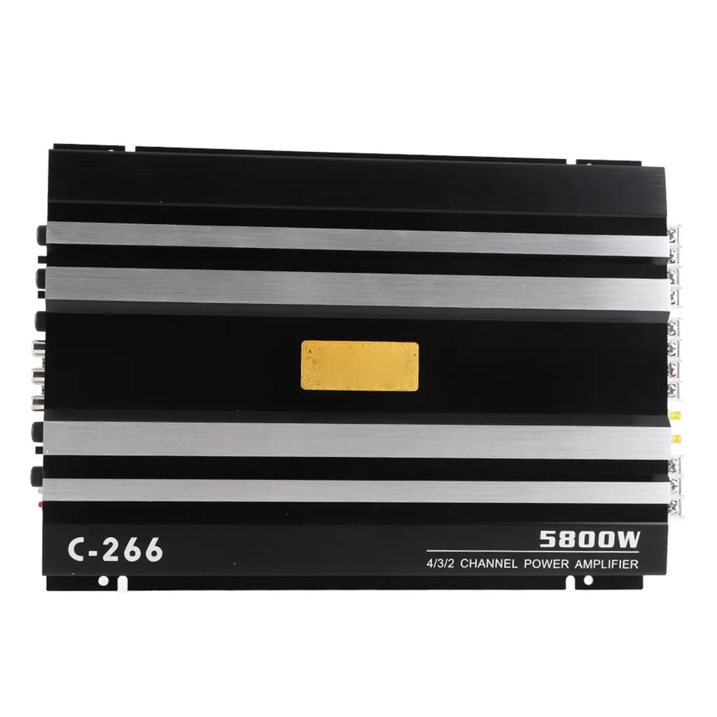 Amplificateur audio pour voiture avec basses renforcées et 4 canaux 12V