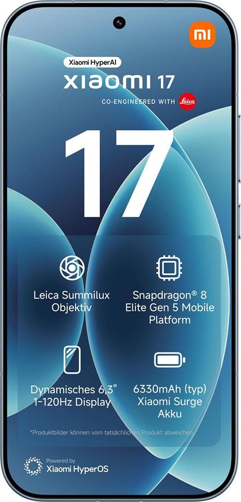 XIAOMI 17 5G Smartphone 12GB/512GB modrý Obrázek produktu 