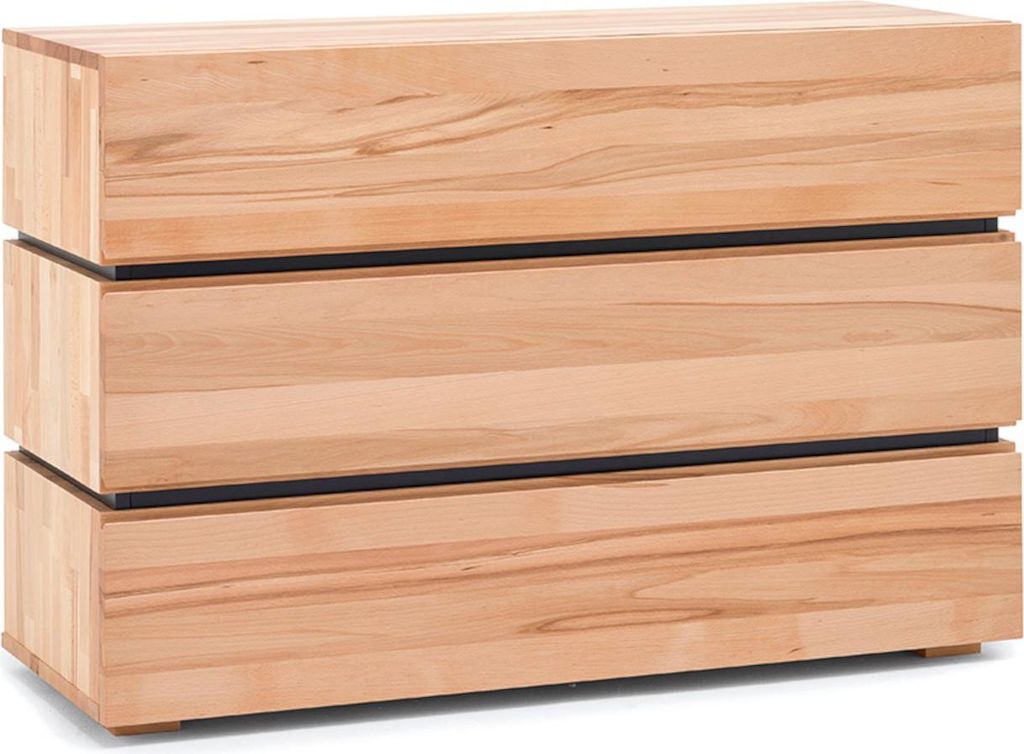 Dico Massivholz Kommode Select, Buche, 3 Schubladen