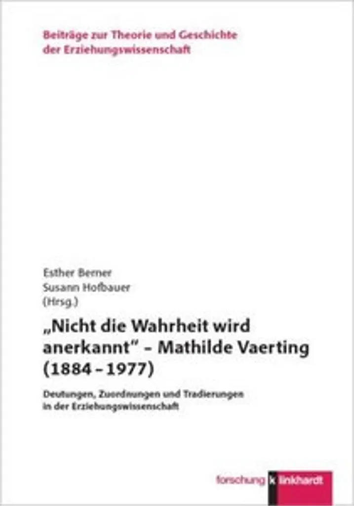Essai sociologique Mathilde Vaerting Nicht die Wahrheit wird anerkannt
