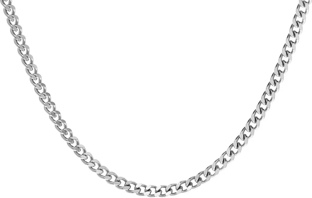 Trendor 70739 Collier à maillons Panzer Argenté 45 cm pour Homme et Femme
