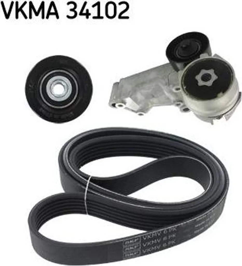 Éliminez les Sifflements de Courroie sur Transit avec SKF VKMA 34102 OE