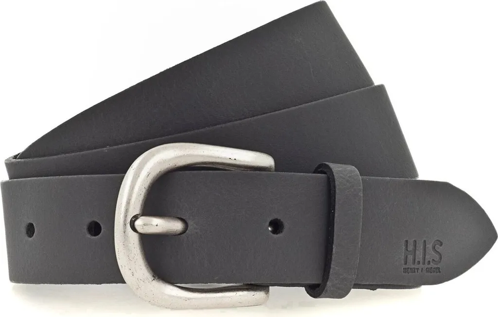 H.I.S Cintura 30mm Pelle Antracite W100 - Accessorio Uomo Elegante