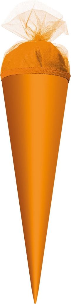 Bastel-Schultüte klein orange - 50 cm rund - mit Produktbild 