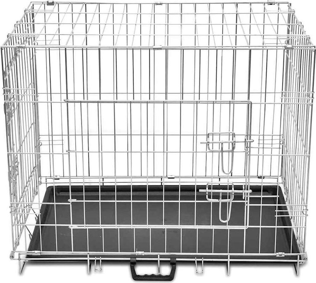 vidaXL Faltbare Hundebox Metall L