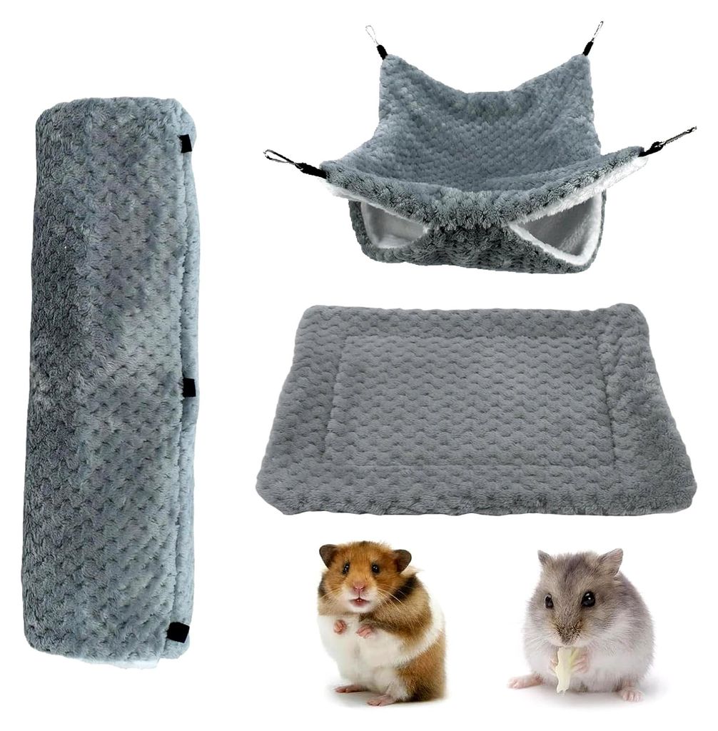 Hamster Hängematte - Nesthöhle Tunnelmatte, Kleintier Schlafplatz für Zuckergleiter und Frettchen im Käfig
