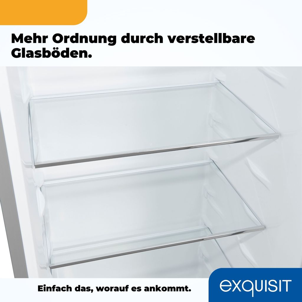 Exquisit Vollraumkühlschrank KS320-V-H-040E inoxlook | 242 Produktbild 7