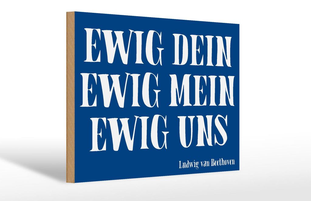 Holzschild Ewig Dein Ewig Mein Ewig Uns, 30 x 20 cm, Produktbild 