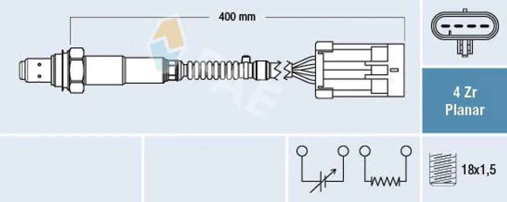 Sonde Lambda OE 96396530 FAE 77700 Haute Performance pour Kalos